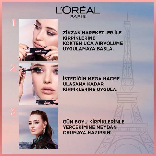 L'Oreal Paris Air Mega Volume Maskara Ekstra Siyah - 6