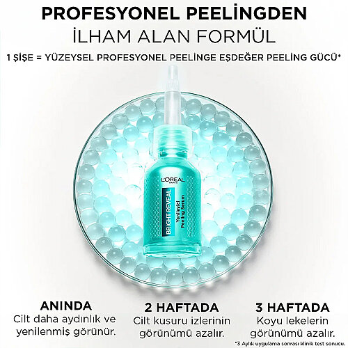 L'Oreal Paris Bright Reveal Koyu Lekelere Karşı Hızlı Etkili Yenileyici Peeling Serum 25% Aha + Bha + Pha 25 ml - 4