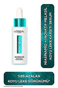 L'Oreal Paris Bright Reveal Sivilce Güneş Yaşlanma Lekelerinde Etkili Koyu Leke Karşıtı Serum 10% Niasinamid 30 ml