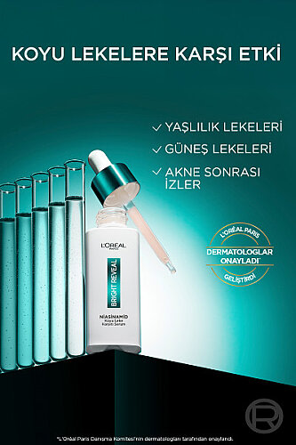 L'Oreal Paris Bright Reveal Sivilce Güneş Yaşlanma Lekelerinde Etkili Koyu Leke Karşıtı Serum 10% Niasinamid 30 ml - 2