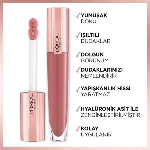 L'Oreal Paris Brilliant Signature Plump In Gloss Likit Ruj - 412 I Heighten - 5