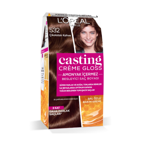 L'Oreal Paris Casting Creme Gloss Saç Boyası - 532 Çikolatalı Kahve - 1