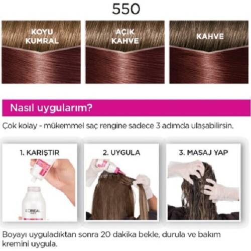 L'Oreal Paris Casting Creme Gloss Saç Boyası - 550 Böğürtlen Kızılı - 4