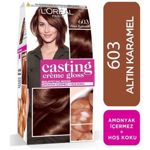 L'Oreal Paris Casting Creme Gloss Saç Boyası - 603 Altın Karamel - 1