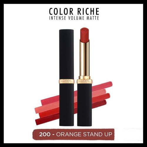 L'oreal Paris Color Riche Colors Of Worth Intense Volume Matte Ruj - 200 Orange Stand Up - 1
