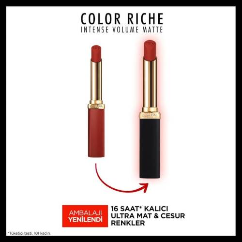 L'oreal Paris Color Riche Colors Of Worth Intense Volume Matte Ruj - 200 Orange Stand Up - 4