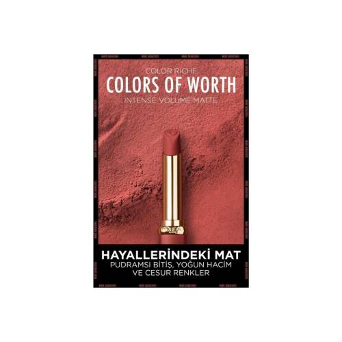 L'oreal Paris Color Riche Colors Of Worth Intense Volume Matte Ruj - 600 Nude Audacious - 3