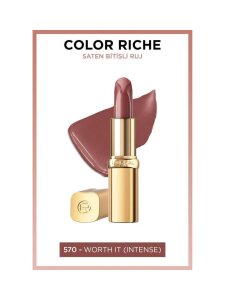 Loreal Paris Color Riche Saten Bitişli Ruj - 570 Worth It (Intense)