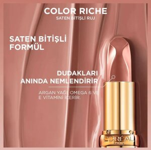 Loreal Paris Color Riche Saten Bitişli Ruj - Nude Unapologetic 550 - 4