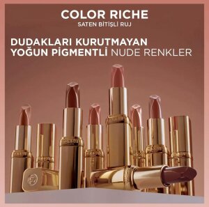 Loreal Paris Color Riche Saten Bitişli Ruj - Nude Unapologetic 550 - 3