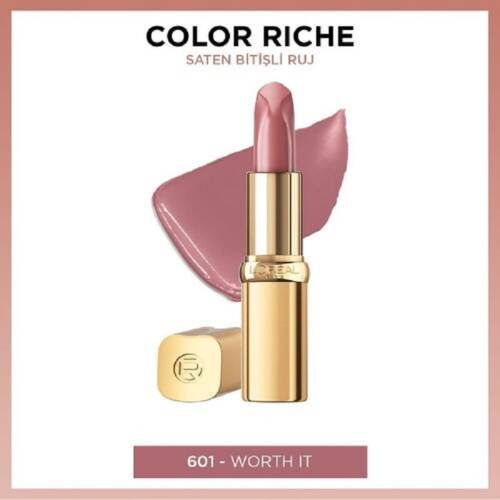 L'Oreal Paris Color Riche Saten Bitişli Ruj - Worth It 601 - 2