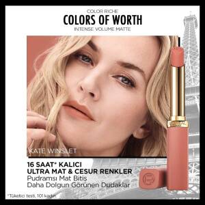 L'oreal Paris Colors Of Worth Color Riche Intense Volume Matte Ruj - 500 Beige Freedom - 2