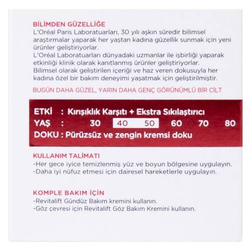 L'Oreal Paris Dermo Revitalift Kırışık Karşıtı Gece Kremi 50 ml - 5