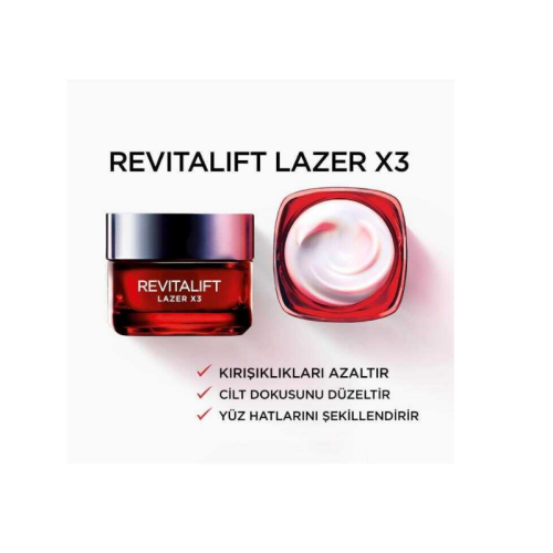 L'Oreal Paris Dermo Revitalift Laser X3 Yoğun Yaşlanma Karşıtı Gece Kremi 50 ml - 3