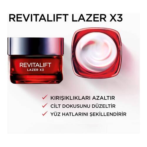 L'Oreal Paris Dermo Revitalift Lazer X3 Leke Karşıtı Gündüz Kremi 50 ml - 4