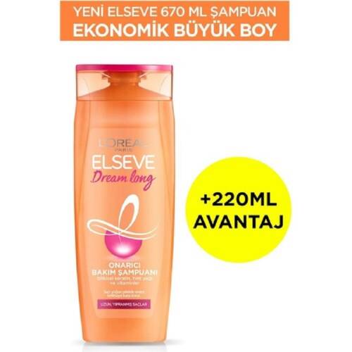 L'Oreal Paris Elseve Dream Long Onarıcı Bakım Şampuanı 670 ml - 1