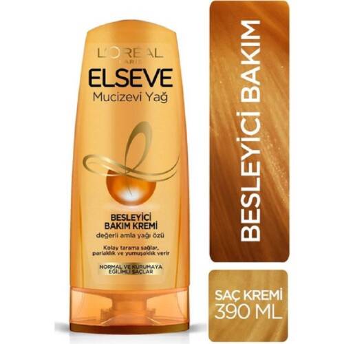 L'Oreal Paris Elseve Mucizevi Yağ Besleyici Saç Bakım Kremi 390 ml - 1