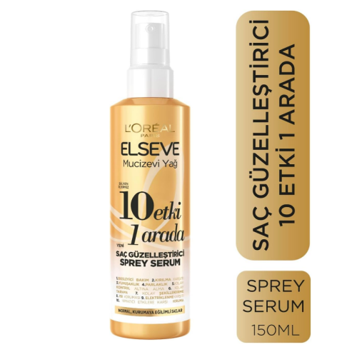 L'Oreal Paris Elseve Mucizevi Yağ Saç Güzelleştirici Sprey Serum 150 ml - 1