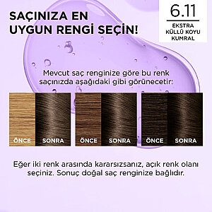 Loreal Paris Excellence Cool Creme Saç Boyası 6.11 Ekstra Küllü Koyu Kumral - 4