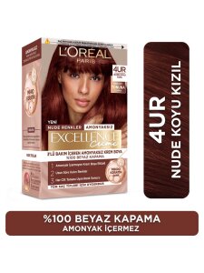 Loreal Paris Excellence Creme Nude Renkler Saç Boyası - 4UR Nude Koyu Kızıl