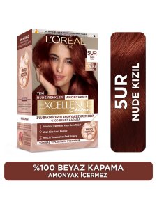 Loreal Paris Excellence Creme Nude Renkler Saç Boyası - 5UR Nude Kızıl