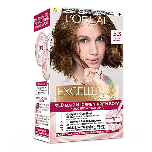 Loreal Paris Excellence Creme Saç Boyası 5.3 Koyu Karamel - 1