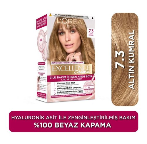 Loreal Paris Excellence Creme Saç Boyası 7.3 Altın Kumral - 1