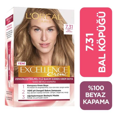 L'Oreal Paris Excellence Creme Saç Boyası - 7.31 Bal Köpüğü - 1