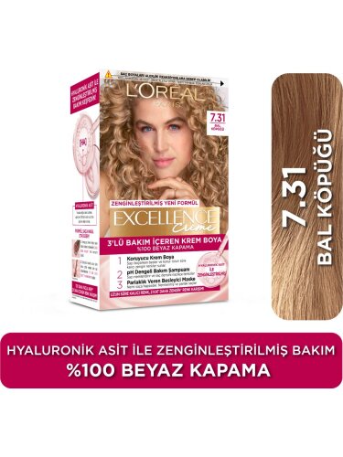 Loreal Paris Excellence Creme Saç Boyası - 7.31 Bal Köpüğü - 1