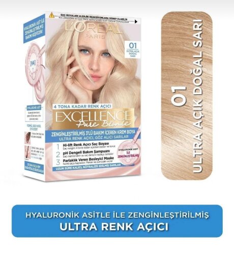Loreal Paris Excellence Saç Boyası - 01 Ultra Açık Doğal Sarı - 1