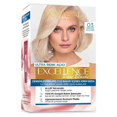 L'Oreal Paris Excellence Saç Boyası 3 Ultra Açık Küllü Sarı - 1