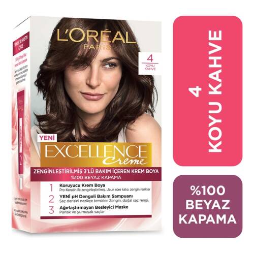 L'Oreal Paris Excellence Saç Boyası 4 Kahve - 1