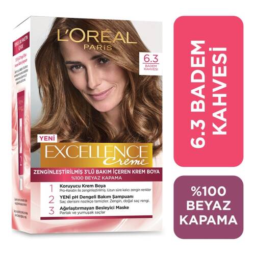 L'Oreal Paris Excellence Saç Boyası 6.3 Badem Kahvesi - 1