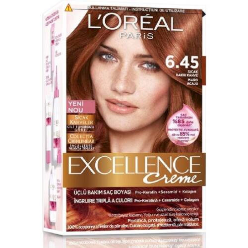 L'Oreal Paris Excellence Saç Boyası 6.45 Sıcak Bakır Kahve - 1