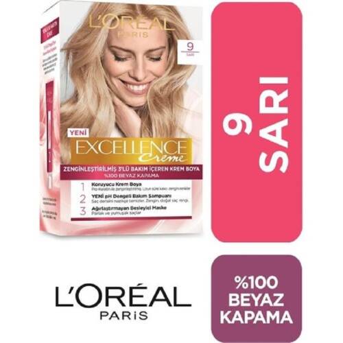 L'Oreal Paris Excellence Saç Boyası 9 Sarı - 1