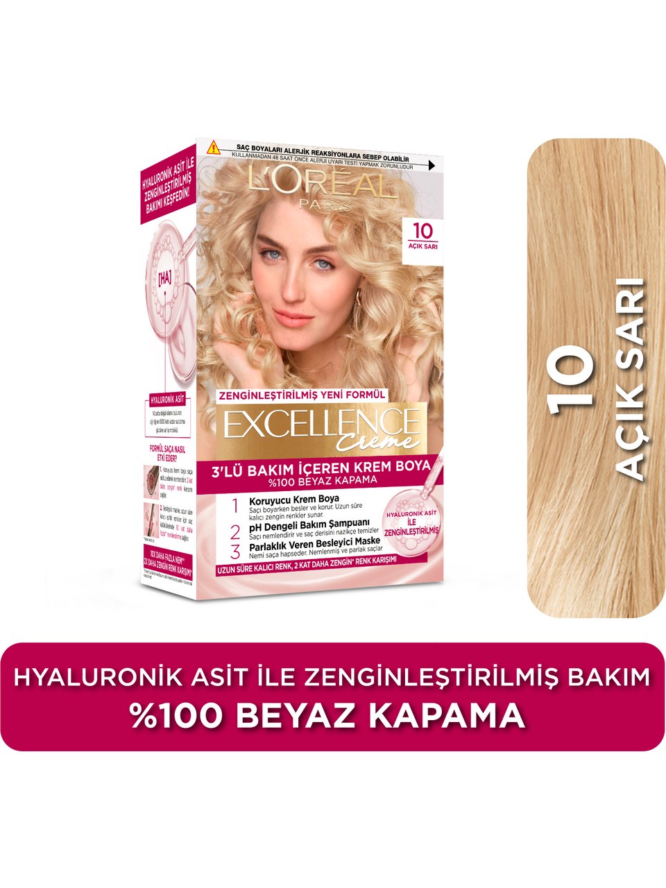 Loreal Paris Excellence Creme Saç Boyası Açık Sarı 10