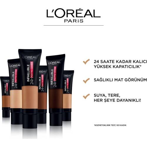 L'Oreal Paris Fondoten İnfaillible Matte Cover 25 - 3