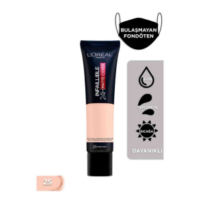 L'Oreal Paris Fondoten İnfaillible Matte Cover 25 - 1