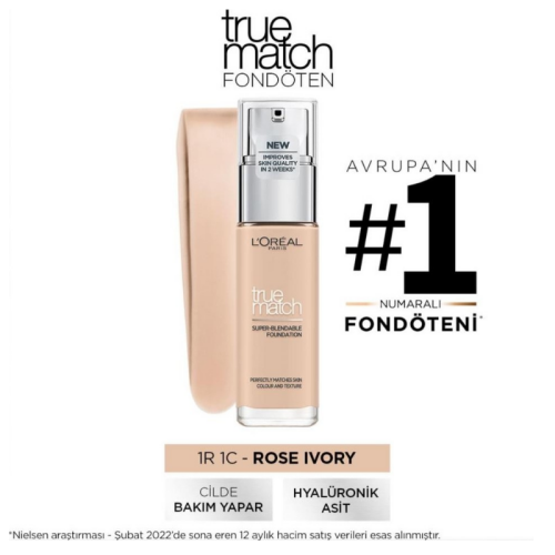 L'Oreal Paris Fondöten True Match 1R1C1K - 1