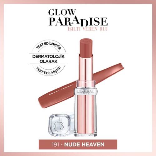 L'Oreal Paris Glow Paradise Balm in Lipstick - 191 Nude Heaven - 1