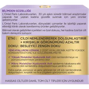 L'Oreal Paris Hyaluron Uzmanı Cilt Dolgunlaştıran Nemlendirici Krem 50 ml - 4