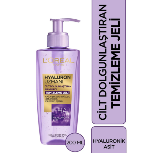 L'Oreal Paris Hyaluron Uzmanı Cilt Dolgunlaştırıcı Temizleme Jeli 200 ml - 1