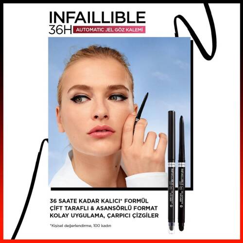 L'Oreal Paris İnfaillable Automatic Jel Göz Kalemi Yoğun Siyah - 2