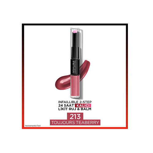 L'Oreal Paris Infaillable Lipstick 2 Steps Toujours Teab 213 - 1