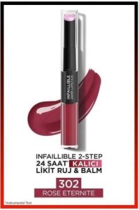 Loreal Paris Infaillible 2 Step 24 Saat Kalıcı Likit Ruj & Balm - 302 Rose Eternite