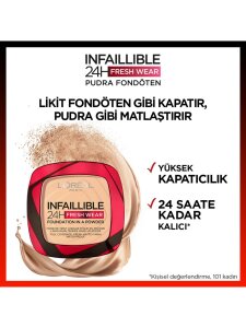 Loreal Paris Infaillible 24H Fresh Wear Pudra Fondöten - 180 Rose Sand - 2