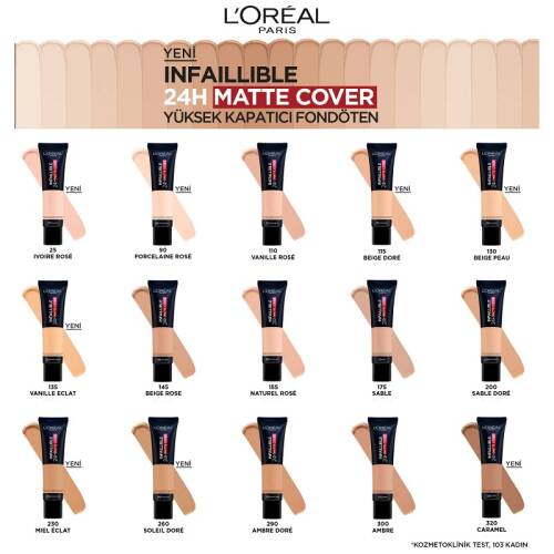 L'Oreal Paris Infaillible 24H Matte Cover Fondöten Rose Vanilla 110 - 6