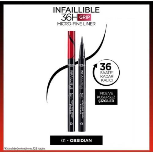 L'Oreal Paris Infaillible 36H grip Micro Fine Eyeliner - 01 Obsidian Siyah - 1