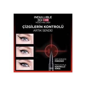 L'Oreal Paris Infaillible 36H grip Micro Fine Eyeliner - 01 Obsidian Siyah - 3
