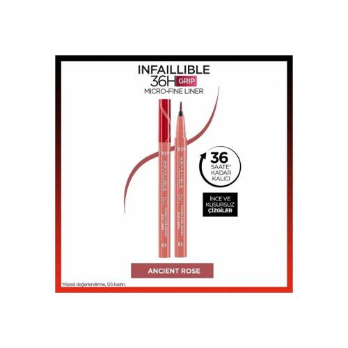 L'Oreal Paris Infaillible 36H Grip Micro Fine Eyeliner - 03 Ancient Rose - 2